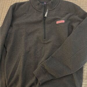 Vineyard Vines Men's Charcoal Zip-Up Sweater